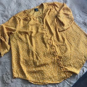 Torrid Polka dot button down shirt